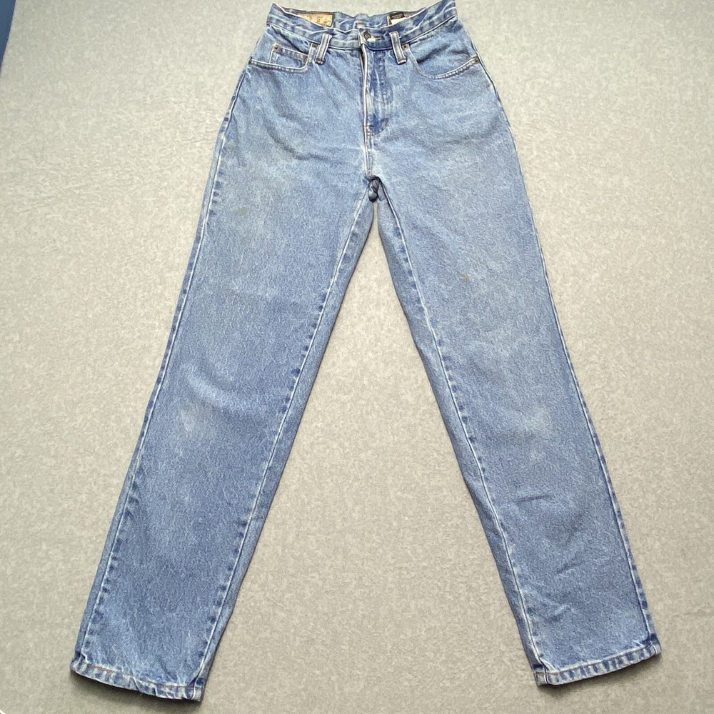 Express EXP Jeans Sz‎ 1/2 Womens Blue 90s Grunge High Waisted Straight Leg Denim